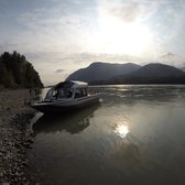 Bluewater Rockies Sport Fishing Guiding - Fishing boat at dusk - Chilliwack, BC, Canada
