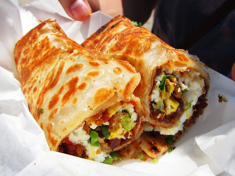 Delicious Chinese sausage and egg scallion pancake roll Yelp Delicious Chinese sausage and egg scallion pancake roll Yelp