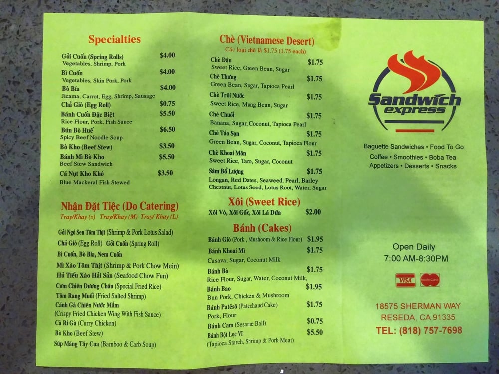 Sandwich Express Sandwiches Reseda Reseda, CA Yelp