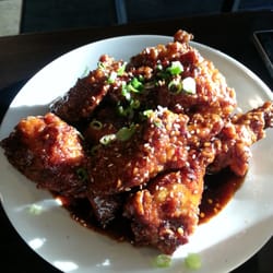 Del Seoul - Chicago, IL, United States. K-town chicken wings ($9.50 for 8). Really liked the sauce, similar to Great Sea Chinese restaurant's. Crunchy & crisp