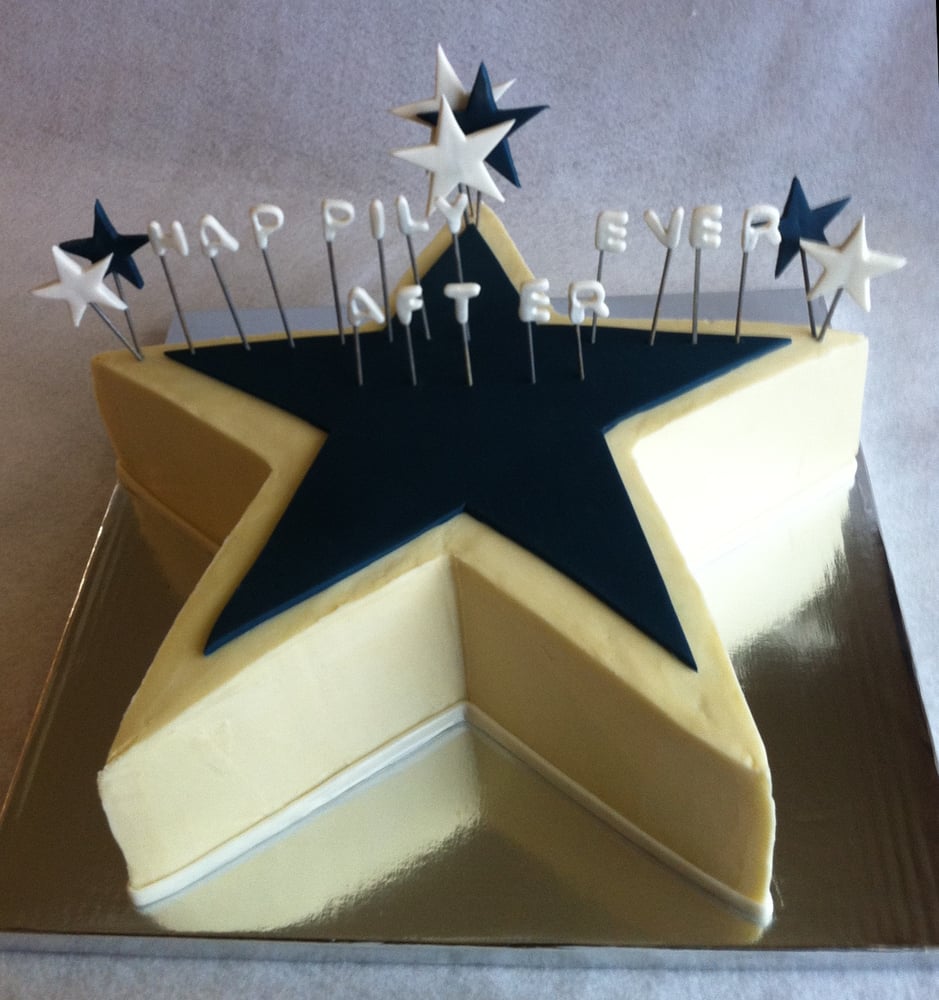 Star shaped groom�s cake for a Cowboys fan. Yelp