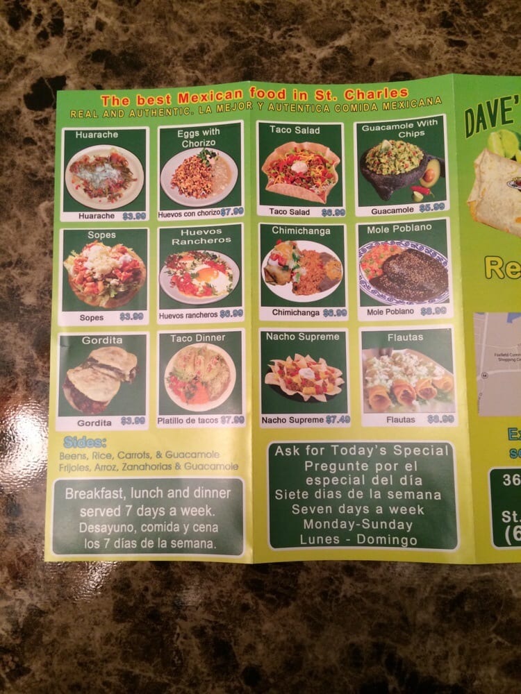 Dave’s Burritos Mexican St. Charles, IL Yelp