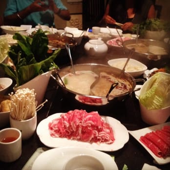 Little Sheep Mongolian Hot Pot - Major feasting...9 ppl & 3 pots - San Mateo, CA, United States