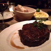 Bavette's Bar & Boeuf - Chicago, IL, United States. My incredible meal with the dry aged ribeye, elote corn, Malbec, and the bread with cultured butter.