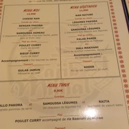 Carte menu midi