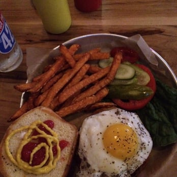 Burger Bar Chicago - Chicago, IL, United States. BYO burger...seriously delicious burger and outstanding sweet potato fries