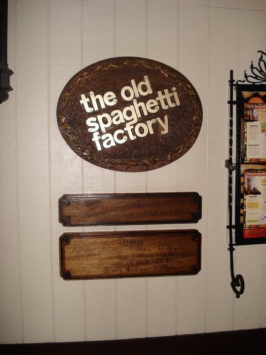 Still Hungry? Find a The Old Spaghetti Factory near you or see all The Old Spaghetti Factory locations. View the The Old Spaghetti Factory menu, read The Old Spaghetti Factory reviews, and get The Old Spaghetti Factory hours and directions/5(20).