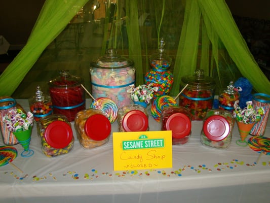 Fairytale Events - Candy Bar at a Sesame Street themed baby shower ...