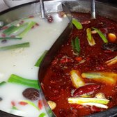 Little Sheep Mongolian Hot Pot - Soup base: Half original & Half spicy ($3.75 per person) - San Mateo, CA, United States