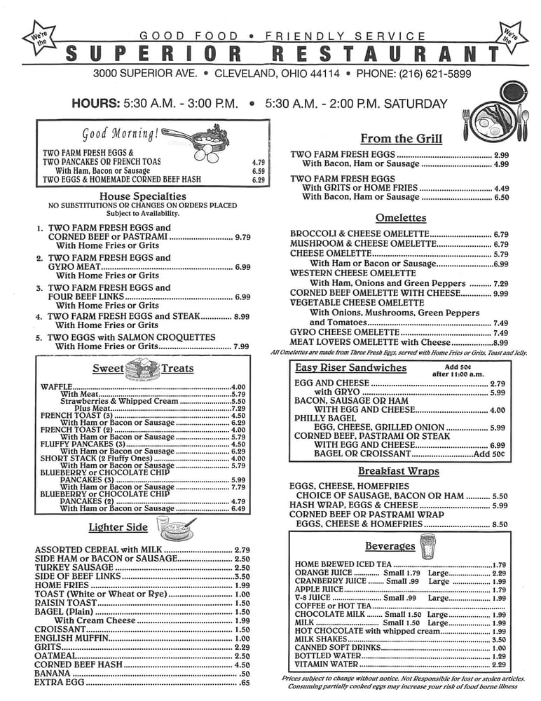 Superior Restaurant Delis Goodrich Kirtland Cleveland, OH