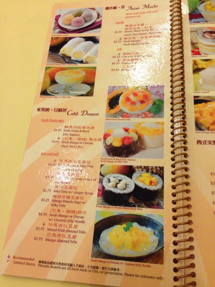 dessert menu mochi and cold desserts Yelp