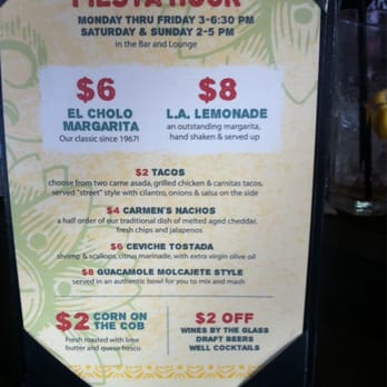 El Cholo - Mexican - Anaheim, CA - Reviews - Photos - Menu - Yelp