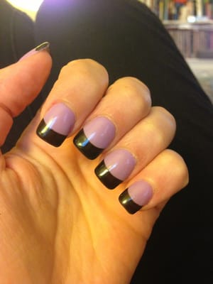 MC Nails - Black French tip gel manicure (refill) - Fairfax, VA MC Nails - Black French tip gel manicure (refill) - Fairfax, VA