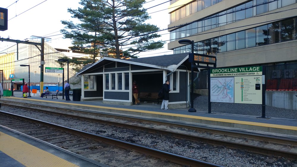 Brookline Village MBTA Station Green Line D Train Stations
