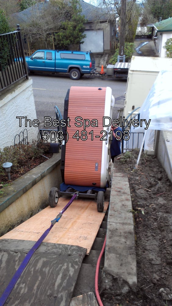 Winching A Hot Tub Up Some Steep Steps Yelp