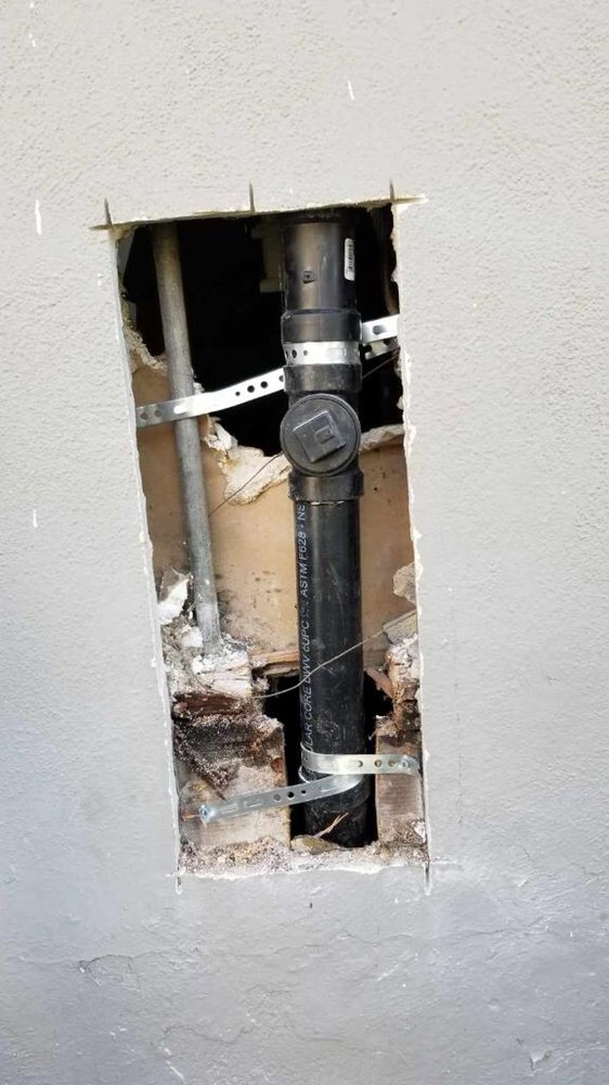 2inch Abs Cleanout Installed For A Kitchen Sink Strapped And All Yelp