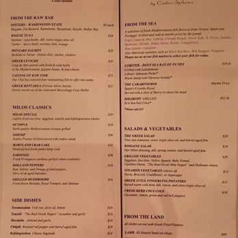 Milos Restaurant Miami Menu Prices Milos Restaurant Miami Menu Prices