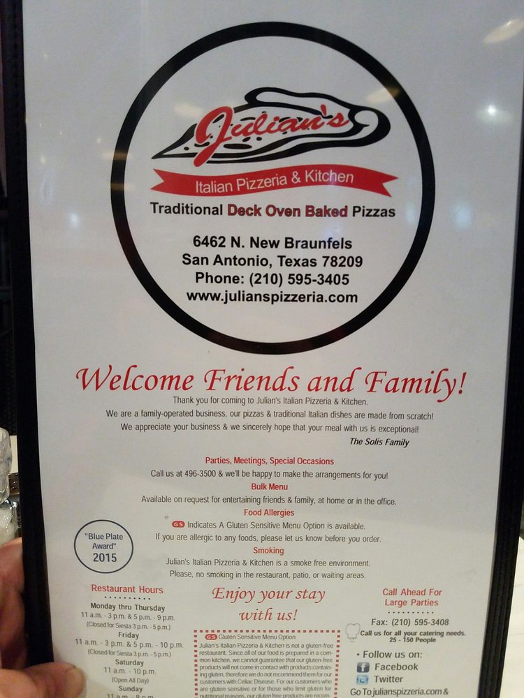 Julian S Italian Pizzeria Kitchen I Julian S Italian Pizzeria Kitchen I