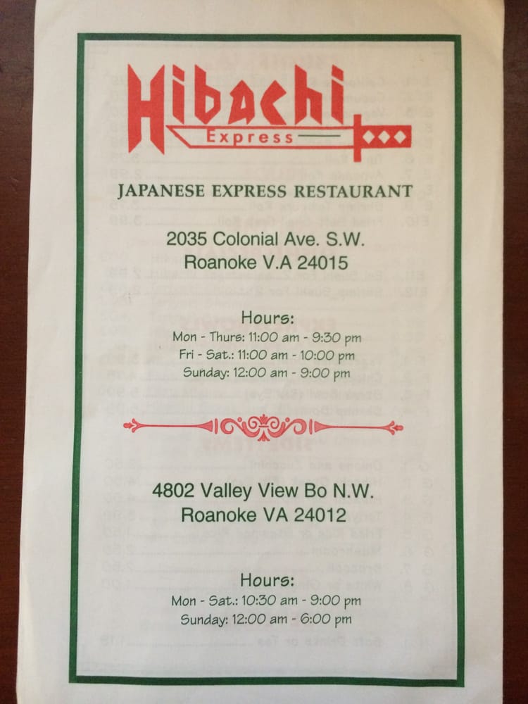 phone view echeck valley number Express   Valley Blvd Hibachi  View Japanese NW 4802