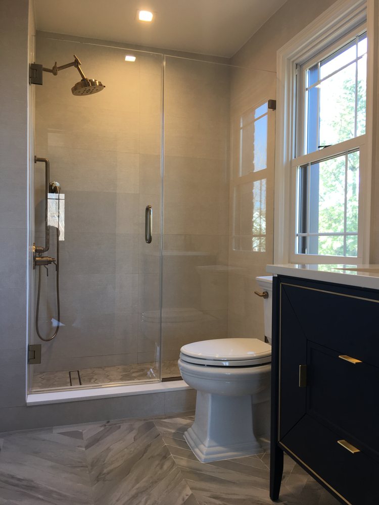 Frameless Door And Inline Panel With Brushed Nickel Hardware Yelp 56 Photos For Lighthouse Shower Doors