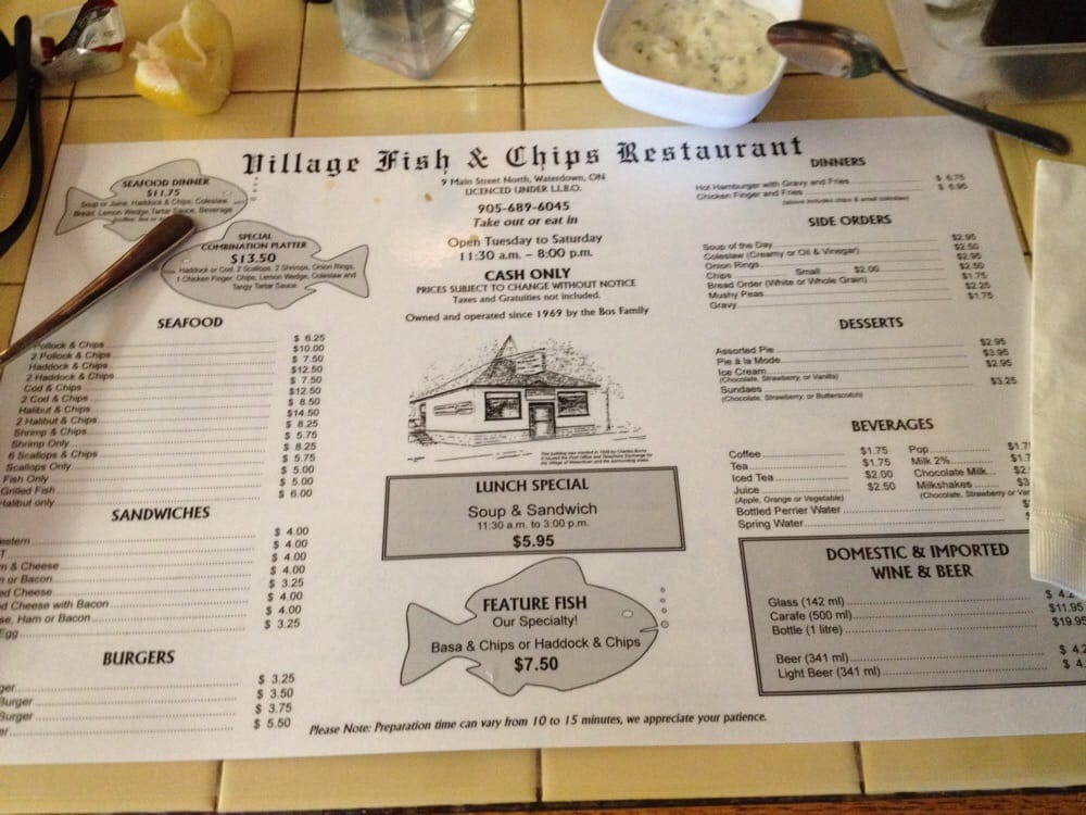 Village Fish & Chips Restaurant Fish & Chips 9 Main Street N