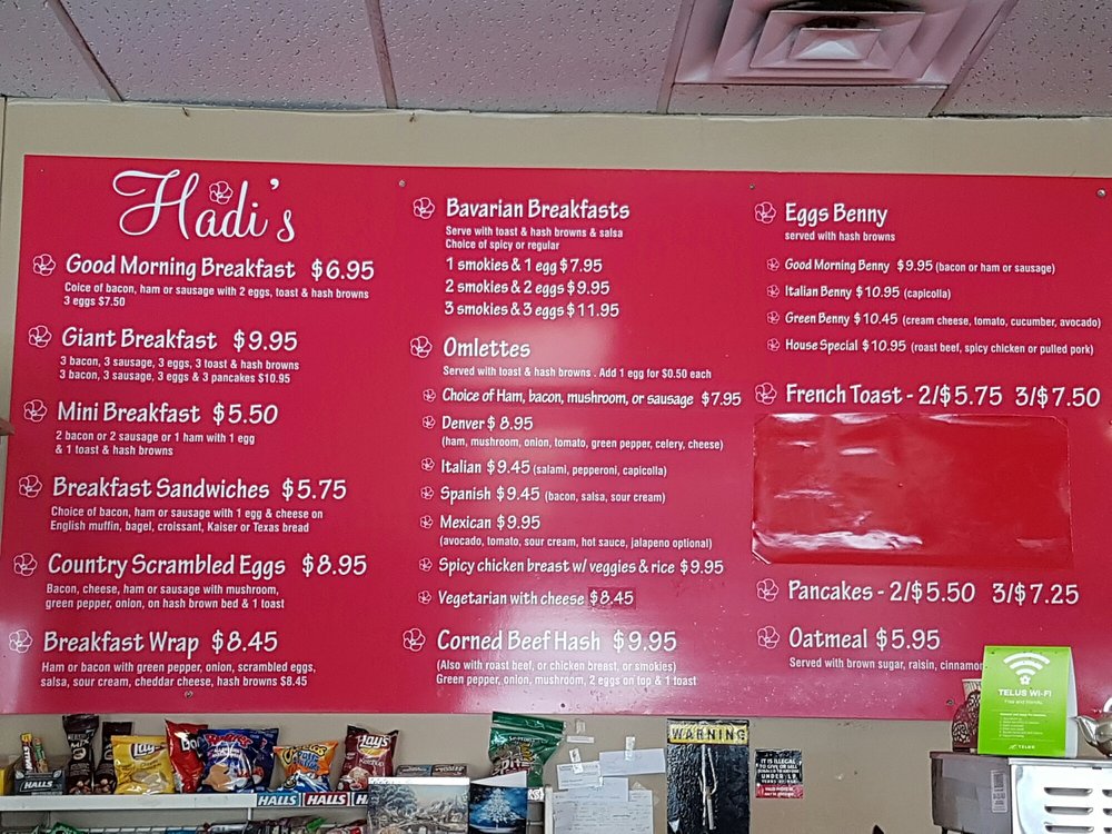 Hadi’s Restaurant Restaurants 7621 Vantage Way, Delta, BC