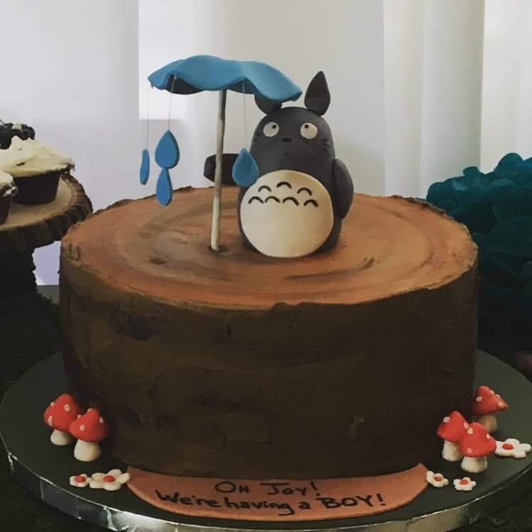 Totoro Baby Shower Cake Made By Peche Petite Yelp