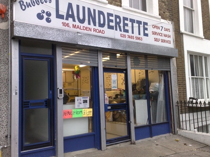 Bubbles Launderette Laundromat 106 Malden Rd, Chalk Farm, London