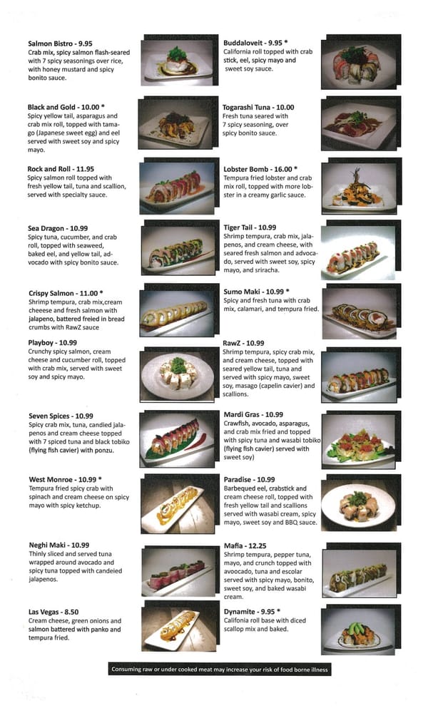 Cafe Rawz Of West Monroe West Monroe La Menu Cafe Rawz Of West Monroe West Monroe La Menu