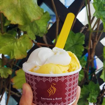 saffron and rose ice cream near me