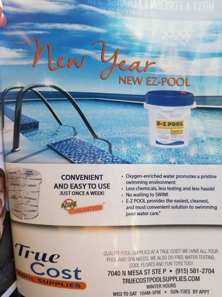 True Cost Pool Supplies