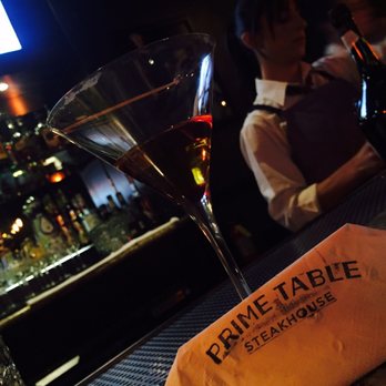 A drink at Prime Table, Stockton