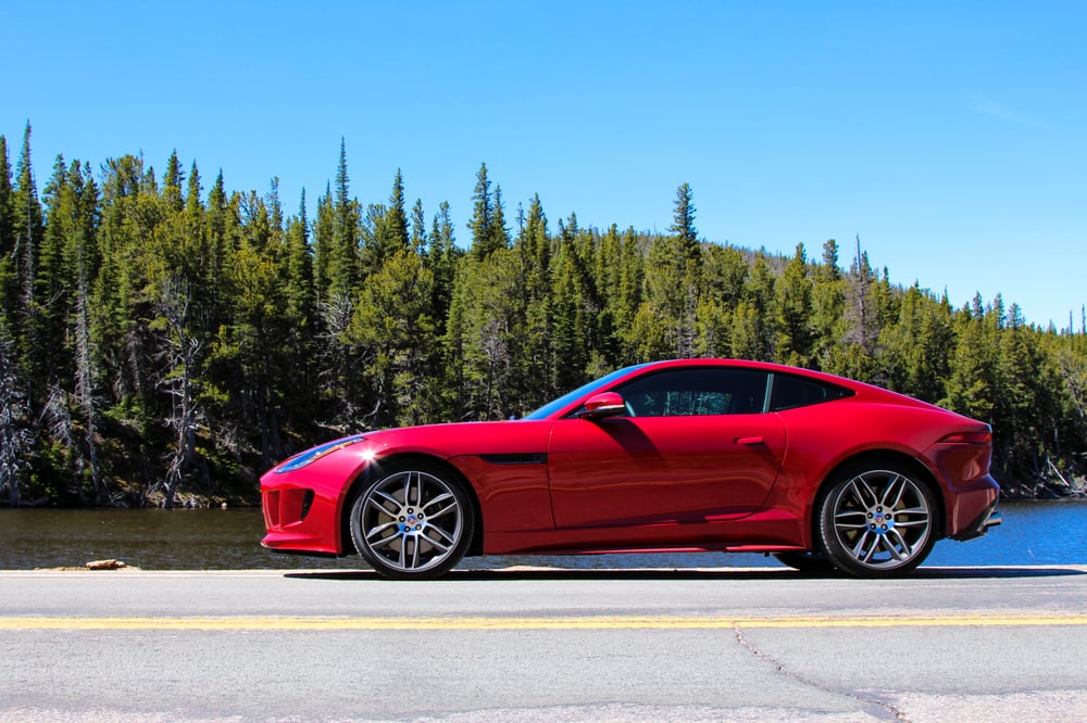 A Jaguar F Type In Front Of Lake Peterson Yelp