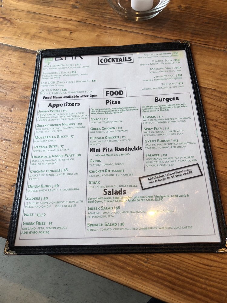 Menu Yelp