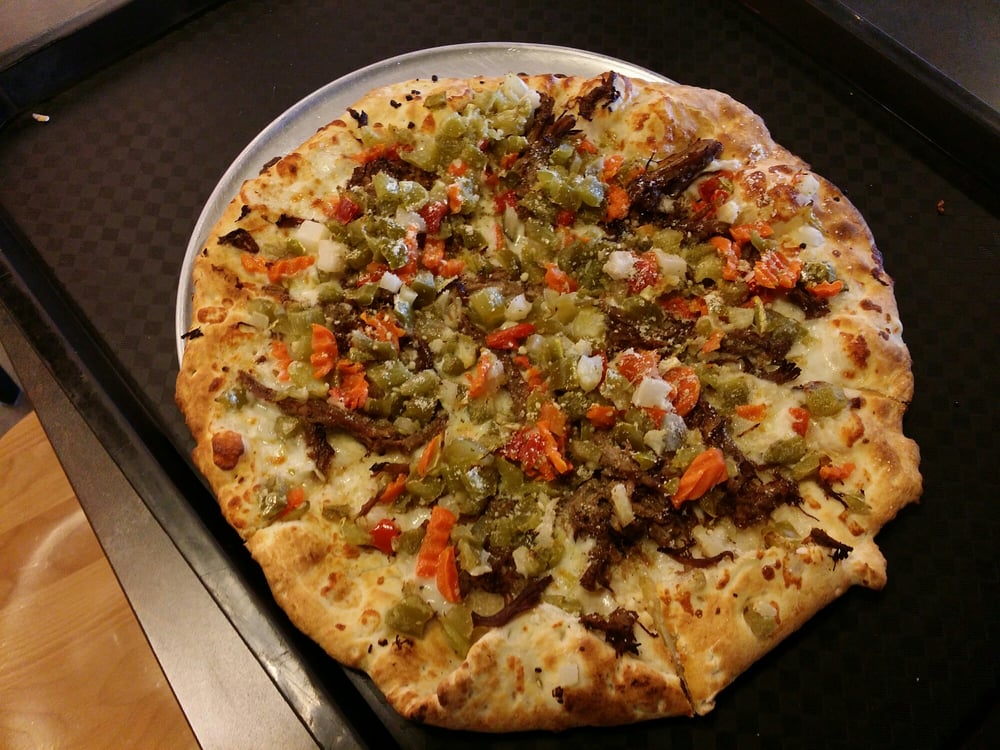 italian beef pizza called the windy city works yelp pie works pizza