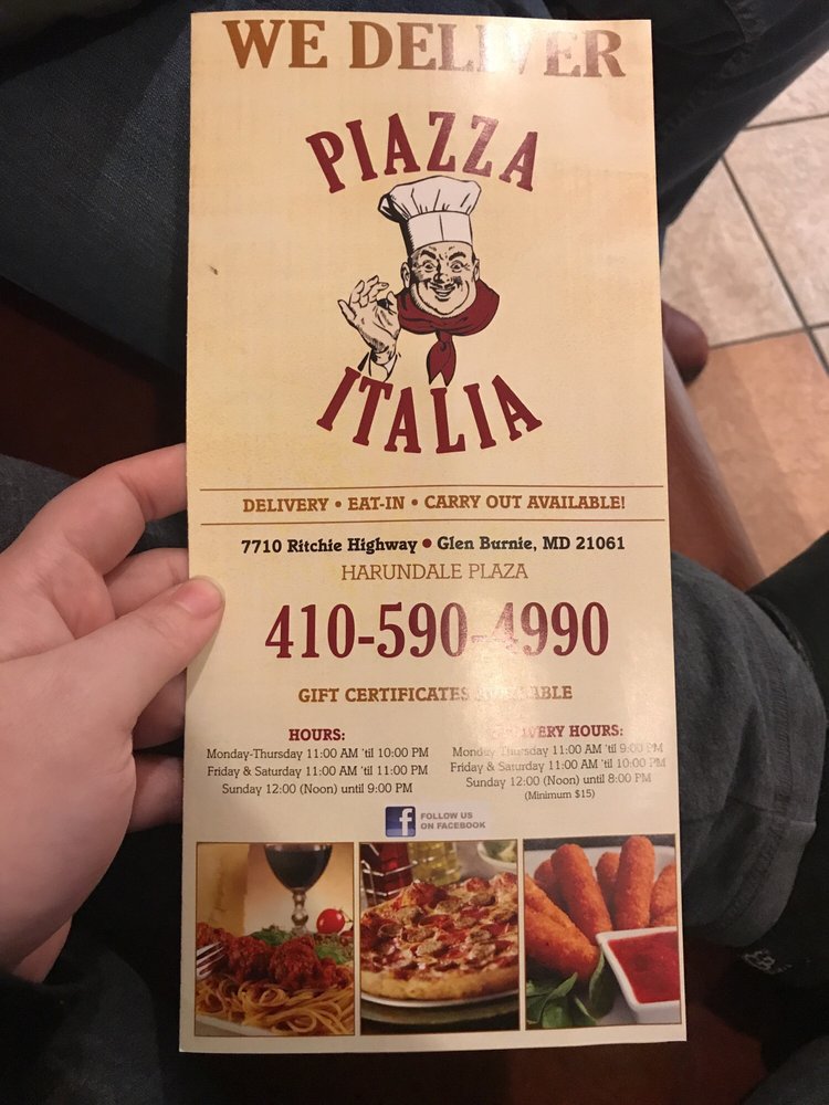 Piazza Italia 14 Photos & 54 Reviews Pizza 7710 Ritchie Hwy, Glen
