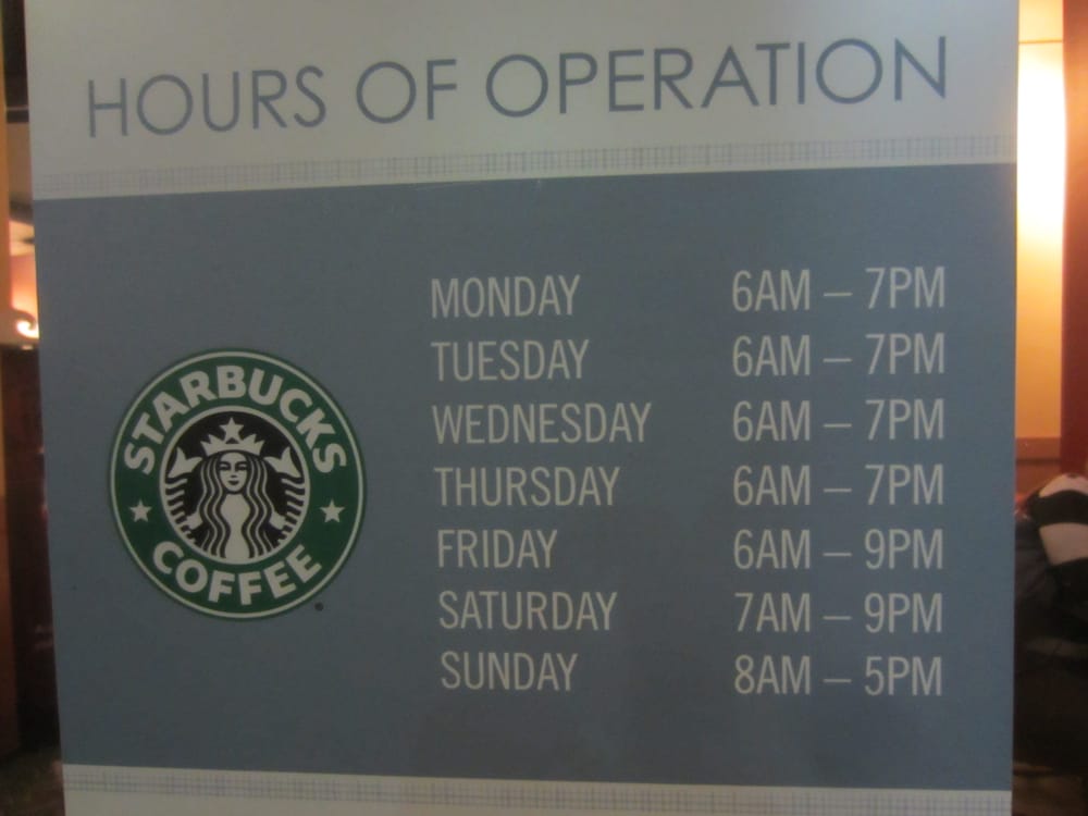 Business Hours Posted On Front Door Yelp Photo Of Starbucks Atlanta Ga United States Business Hours Posted On Front