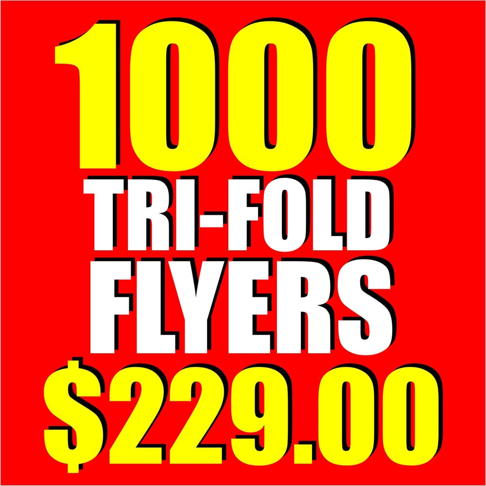 8.5"X11" Flyer 100Lb Gloss Book Uv Coating Tri-Fold / Letter Fold - Yelp