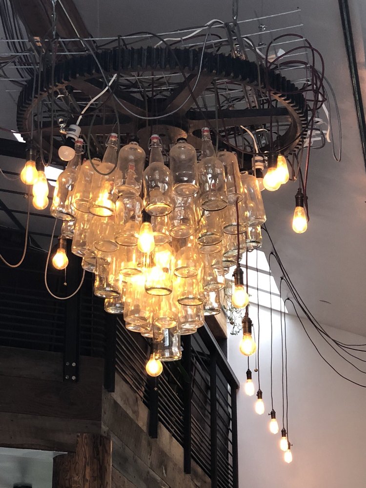 Beer Bottle Chandelier Yelp Photo Of Hellbent Brewing Company Seattle Wa United States Beer Bottle Chandelier