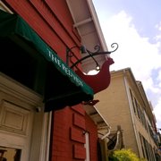 Photo of The Red Hen - Lexington, VA, United States. It's a simple building but it attracts customers.