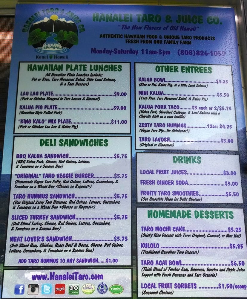 Hanalei Taro & Juice Company Lunch Wagons 142 Photos & 161 Reviews