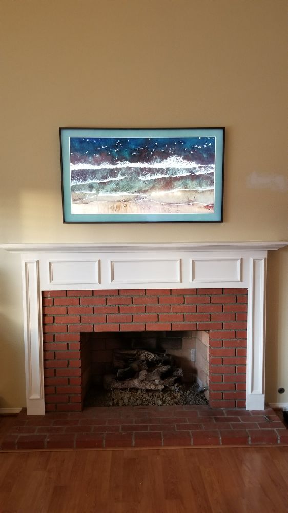 Samsung Frame Tv Over Fireplace Yelp Photo Of Neo Home Theater And Tv Installation Irvine Ca United States