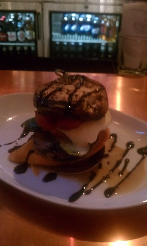 Grilled Vegetable Napoleon layers of zucchini, eggplant, portobello