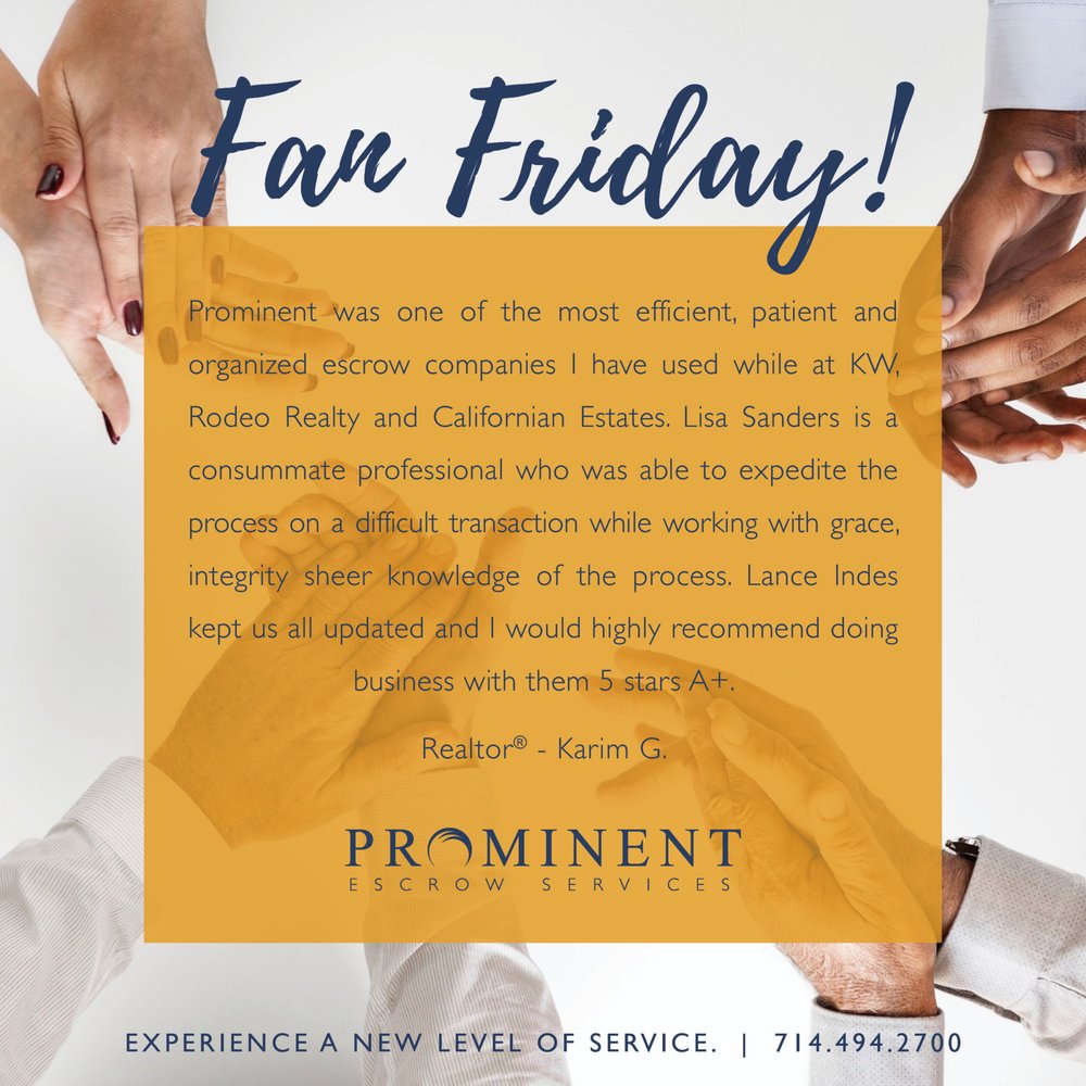 Prominent Escrow Services