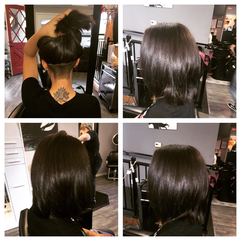 Long Bob W An Undercut Stylist Rocio Zarco Yelp Photo Of Amplify Salon Napa Ca United States Long Bob W