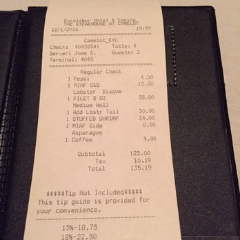 Excalibur Room Service Menu Excalibur Room Service Menu