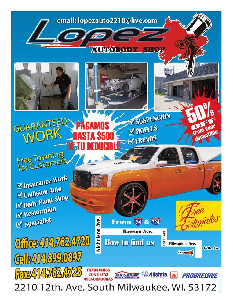 Lopez Auto Body Body Shops 2210 12th Ave, South Milwaukee, WI