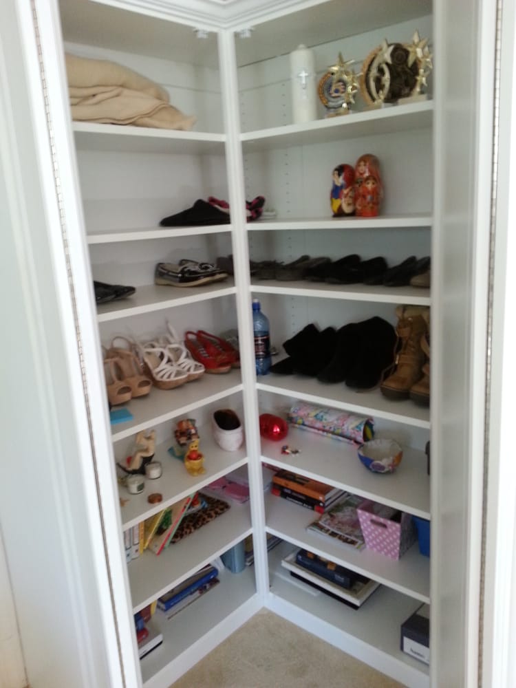 Custom Shoe Cabinet With Bi Fold Doors Winfield Il Yelp 54 Photos For Affordable Custom Closets