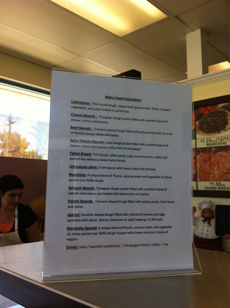 Menu descriptions! - Yelp