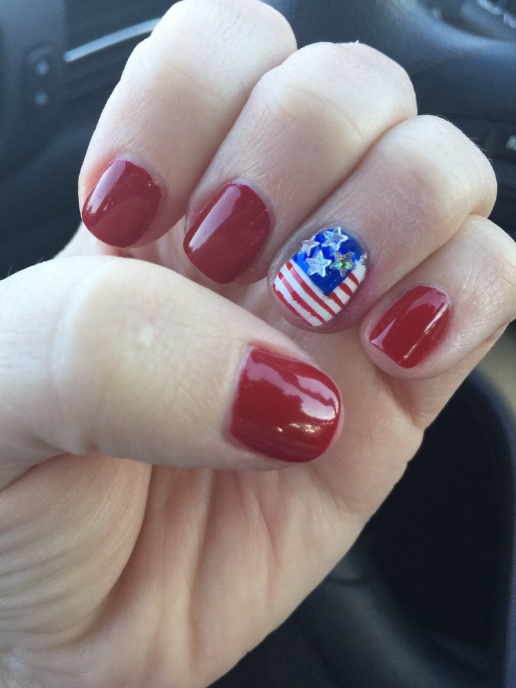 4th Of July Shellac Manicure Design Yelp Photo Of Family Nail Garden City Mi United States 4th July